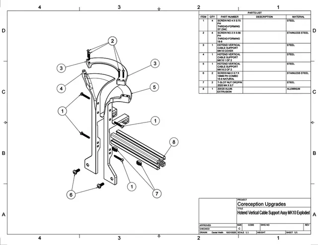 Hotend Cable Vertical Support Coreception, Elf & SapphirePro — Image 18 of 26