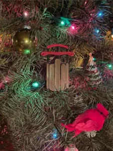 Sled Christmas Tree Ornament