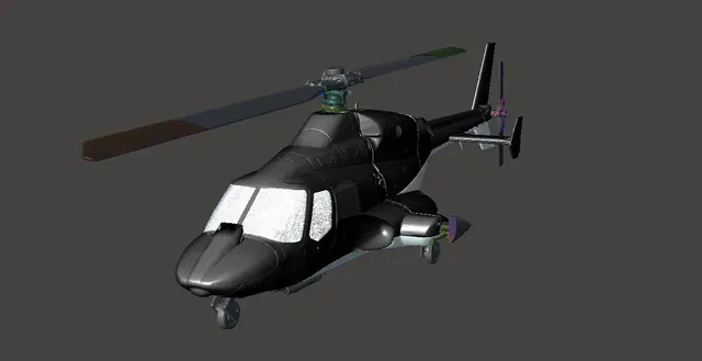 Airwolf Bell 222A model helicopter — Фото 3 из 5