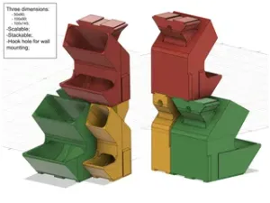 Stackable small items organizer