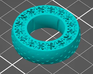 Fidget Gear Ring V1 – Triple Herringbone Planetary Gear - Anti Stress Ring - 51 Different Sizes