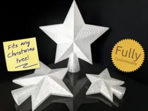 Fully Customizable Christmas Tree Star Topper