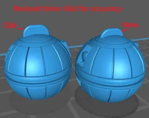 KOTOR Old Republic G20 Glop grenade model for custom figures and cosplay at 1:12 scale, 1:6 scale and 1:1 scale
