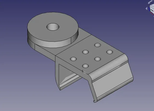 Camera mounting platform for DELL U2412 monitor with inset - 2 unit width