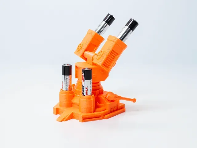 Futuristic Missile Launcher Combat Turret | Battery Organizer — Image 2 of 2