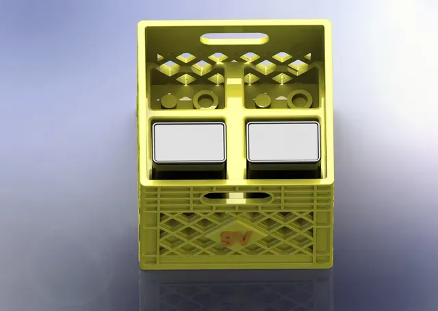 Milk Crate Battery Holder 9V Edition w/ 2-Color Printed Labels! — Фото 2 из 4