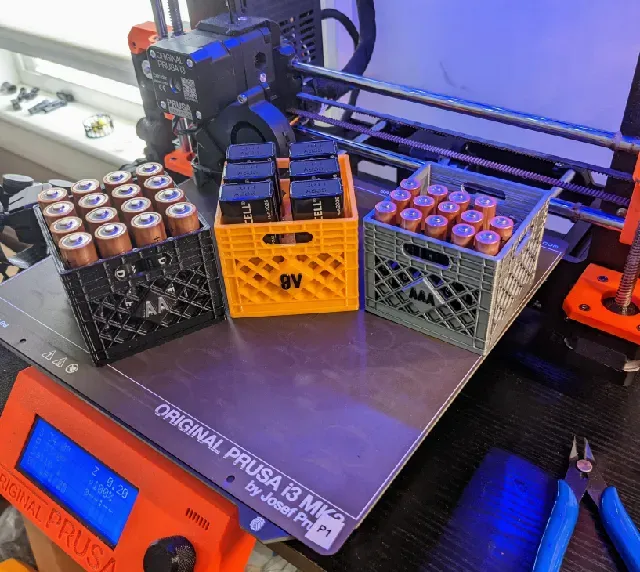 Milk Crate Battery Holder 9V Edition w/ 2-Color Printed Labels! — Фото 4 из 4