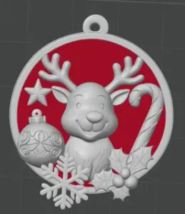 Cute Reindeer Christmas Ornament