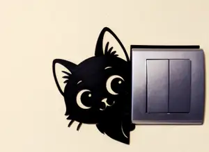 Cat Light Switch / Outlet Decoration – 3D Printable Model 7