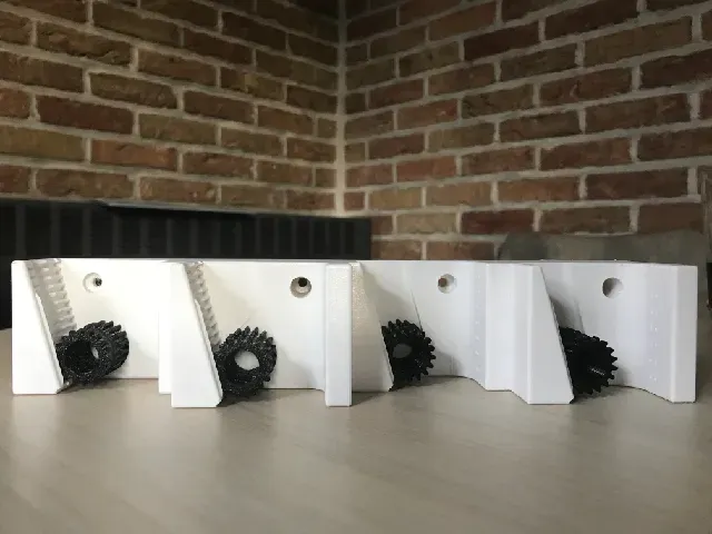 Triple & quadruple gravity broom holder + gear for smaller diameter broom sticks — Image 3 of 4
