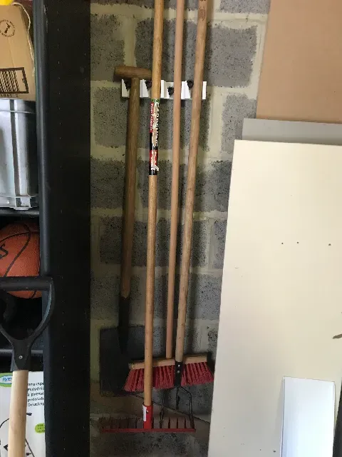 Triple & quadruple gravity broom holder + gear for smaller diameter broom sticks — Image 2 of 4