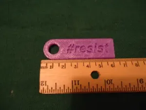 Hashtag Resist Key Fob