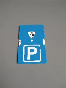 Parking disc, credit card sized. Prints without MMU