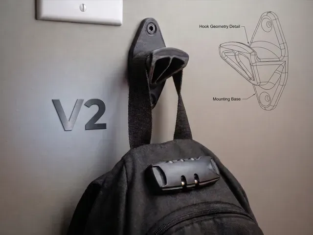 The Over-engineered Backpack Wall Mount V2