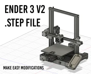 Ender 3 v2 STEP file for easy modification and design