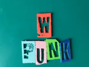 *️⃣ Punk font letter W