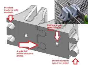 Interlocking knife holder links