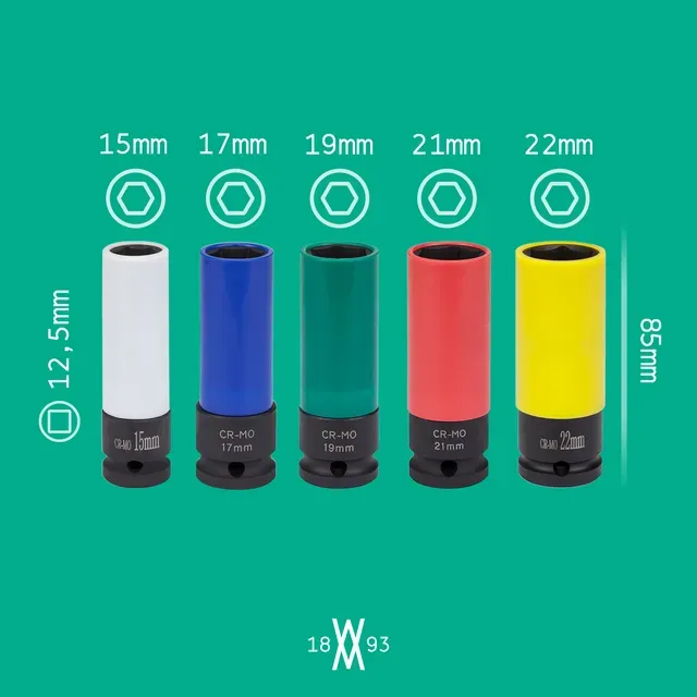 Impact Socket Holder Set 5pcs 1/2 Inch 017 I for screws or peg board — Фото 12 из 13