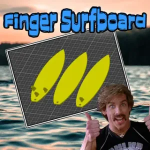 🌊 Finger Surfboard 🏄♀️ Single Fin, Thruster and No Fin