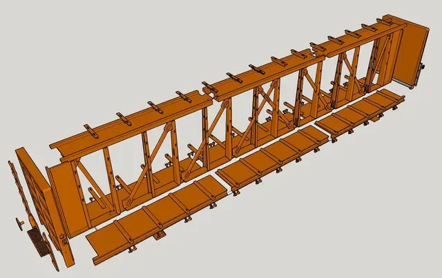 Centerbeam flat car for your Garden Railroad - 1:29 Scale — Фото 3 из 27