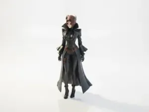 Vampire Girl Gothic Figurine Female Figure 3D Printable