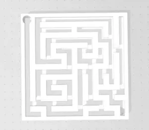 Maze for a 10mm ball (easy to scale)