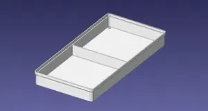 2x4 units, third height, 1x2 grid Stackable Insertbox