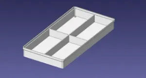 2x4 units, third height, 2x2 grid Stackable Insertbox
