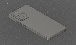 Redmi Note 12 Pro 5G – Real Scale 1:1 Model (Measured)