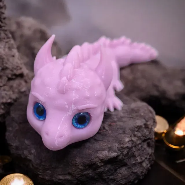 Toon Dragon Keychain - 6mm glass eye compatible