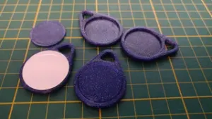 Teardrop NFC Tag Keychain - removable sticker