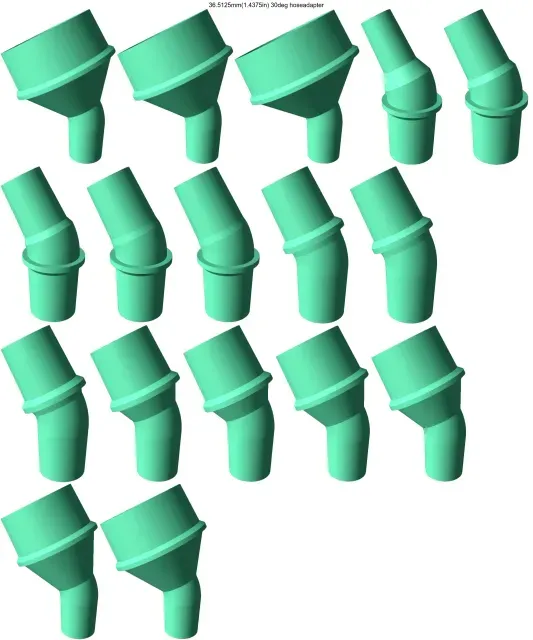 30° elbow vacuum hose adapters for all common sizes — Фото 9 из 21