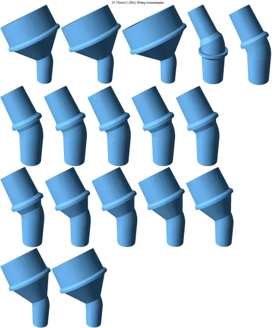 30° elbow vacuum hose adapters for all common sizes — Фото 5 из 21