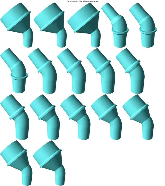 45° elbow vacuum hose adapters for all common sizes — Image 6 of 20