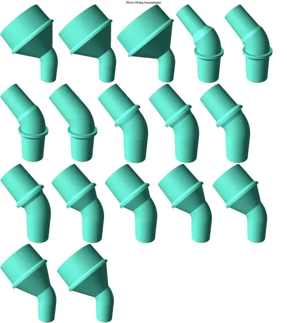 45° elbow vacuum hose adapters for all common sizes — Image 7 of 20