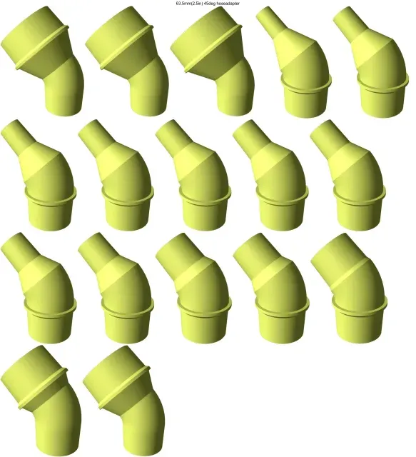45° elbow vacuum hose adapters for all common sizes — Image 15 of 20