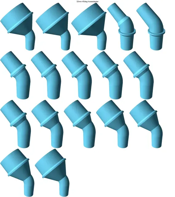 45° elbow vacuum hose adapters for all common sizes — Image 5 of 20