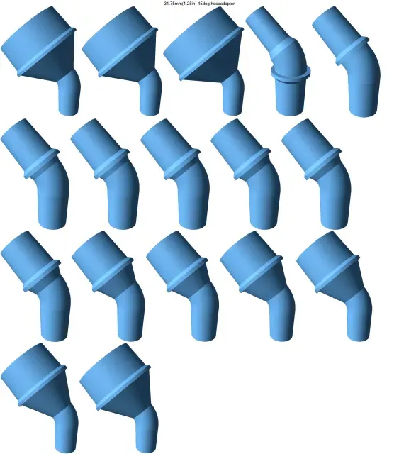 45° elbow vacuum hose adapters for all common sizes — Image 4 of 20