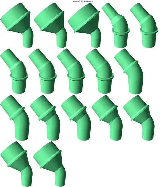 45° elbow vacuum hose adapters for all common sizes — Image 9 of 20