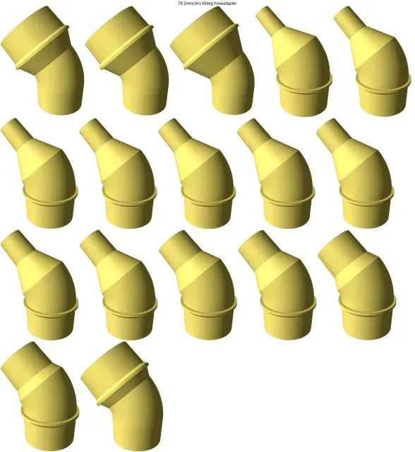 45° elbow vacuum hose adapters for all common sizes — Image 16 of 20