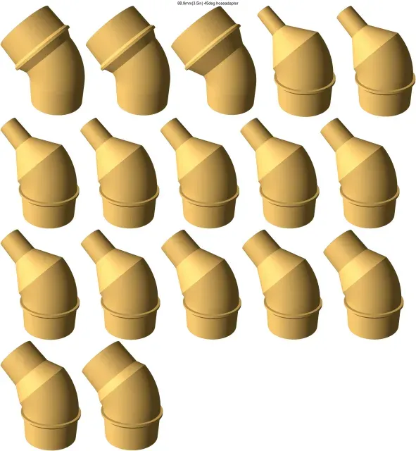 45° elbow vacuum hose adapters for all common sizes — Image 17 of 20