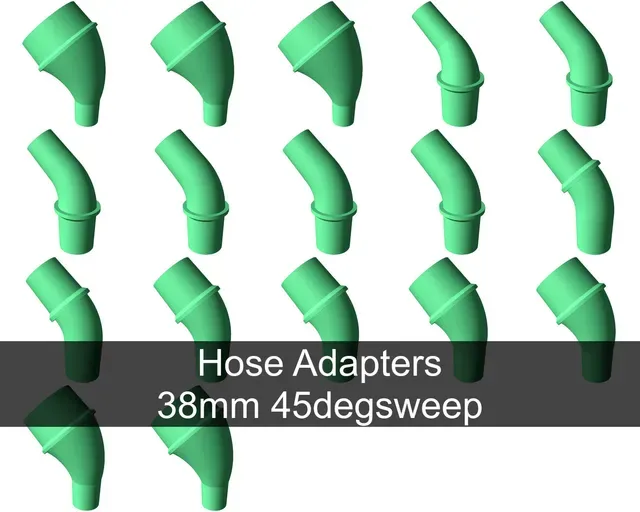 45° tapered elbow vacuum hose adapters for all common sizes — Image 7 of 21