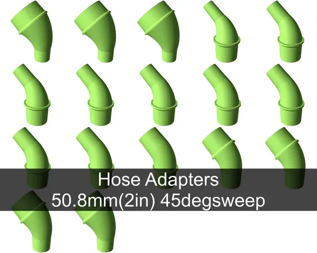 45° tapered elbow vacuum hose adapters for all common sizes — Image 13 of 21