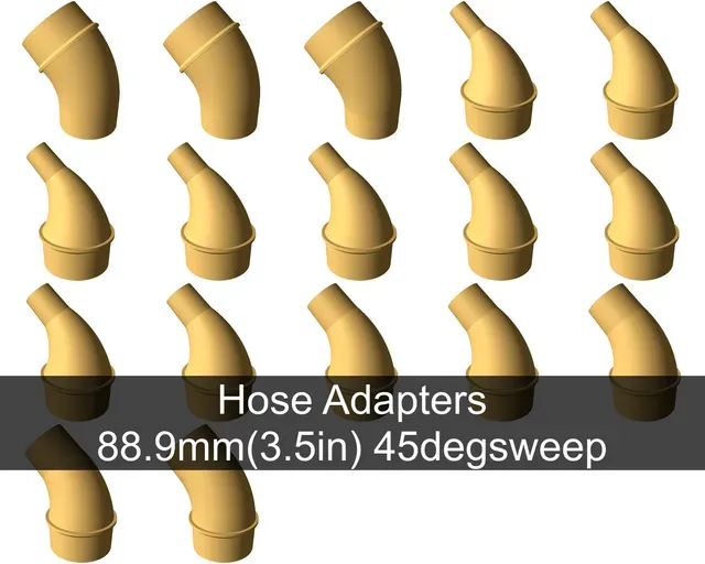 45° tapered elbow vacuum hose adapters for all common sizes — Image 17 of 21