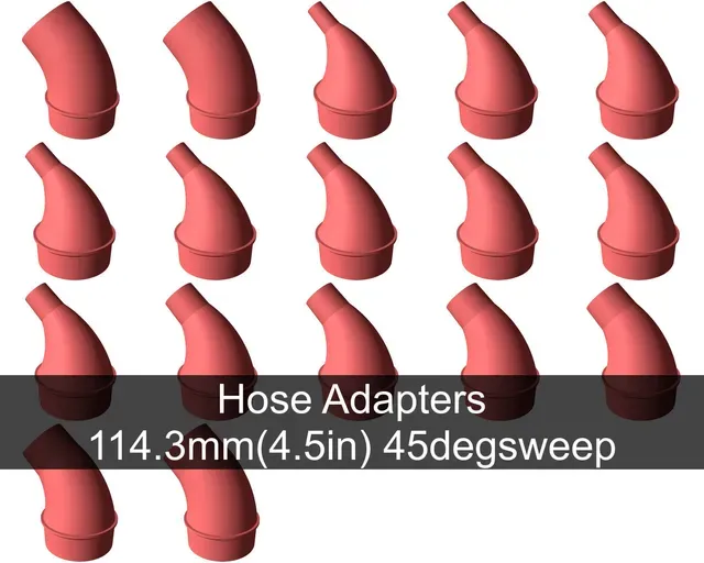 45° tapered elbow vacuum hose adapters for all common sizes — Image 20 of 21