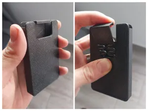 Wallet with spring "lock"