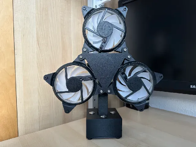3 x 120mm Arduino controlled RGB LED fan holder — Фото 3 из 8