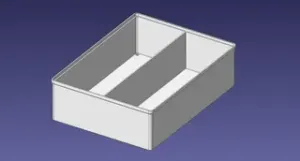 3x4 units, full height, 2x1 grid Stackable Insertbox