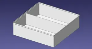 4x4 units, full height, 1x2 grid Stackable Insertbox