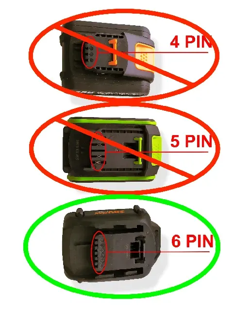 WORX PowerShare 6-pin 20v battery holder/mount — Image 3 of 10